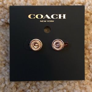 Coach Rosegold Stud Earrings